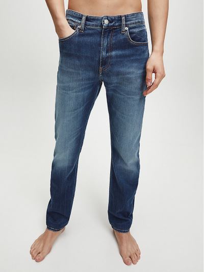 Calvin Klein Ruhák HU814980 | Calvin Klein Slim Tapered Férfi Farmernadrág Sötét Kék